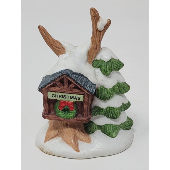 Set Of 5 Homco Christmas Figurines 2 Santas 2 Bears 1 Pine Tree - Picture 4 of 10